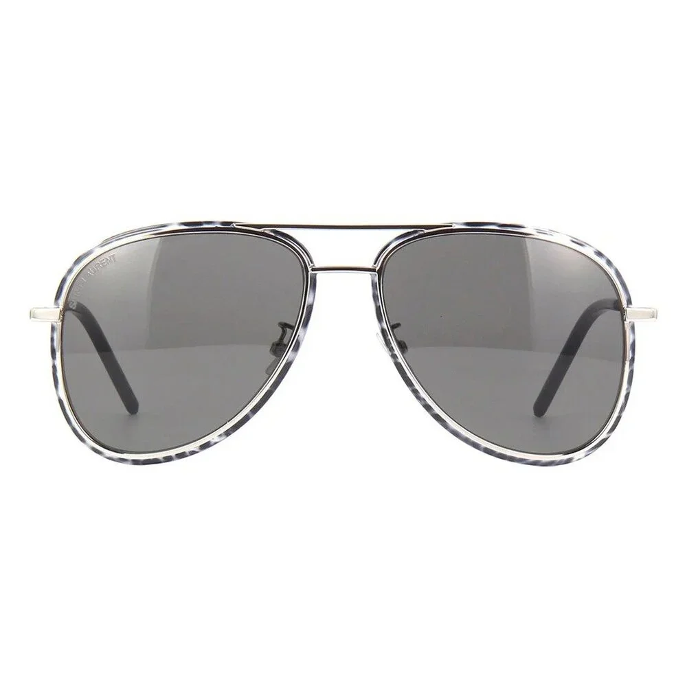 NWT SAINT LAURENT SUNGLASSES SILVER/GRAY